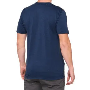 100% Tech Phantom T-Shirt - Heather Navy