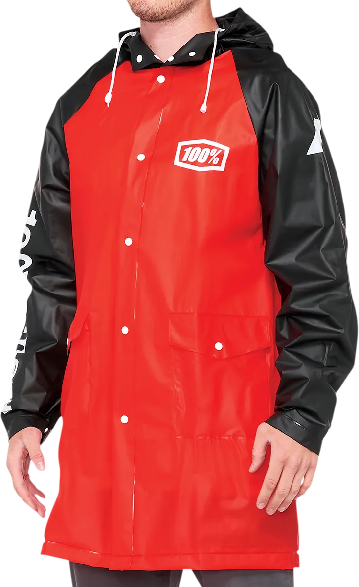 100% Torrent Raincoat - Red/Black