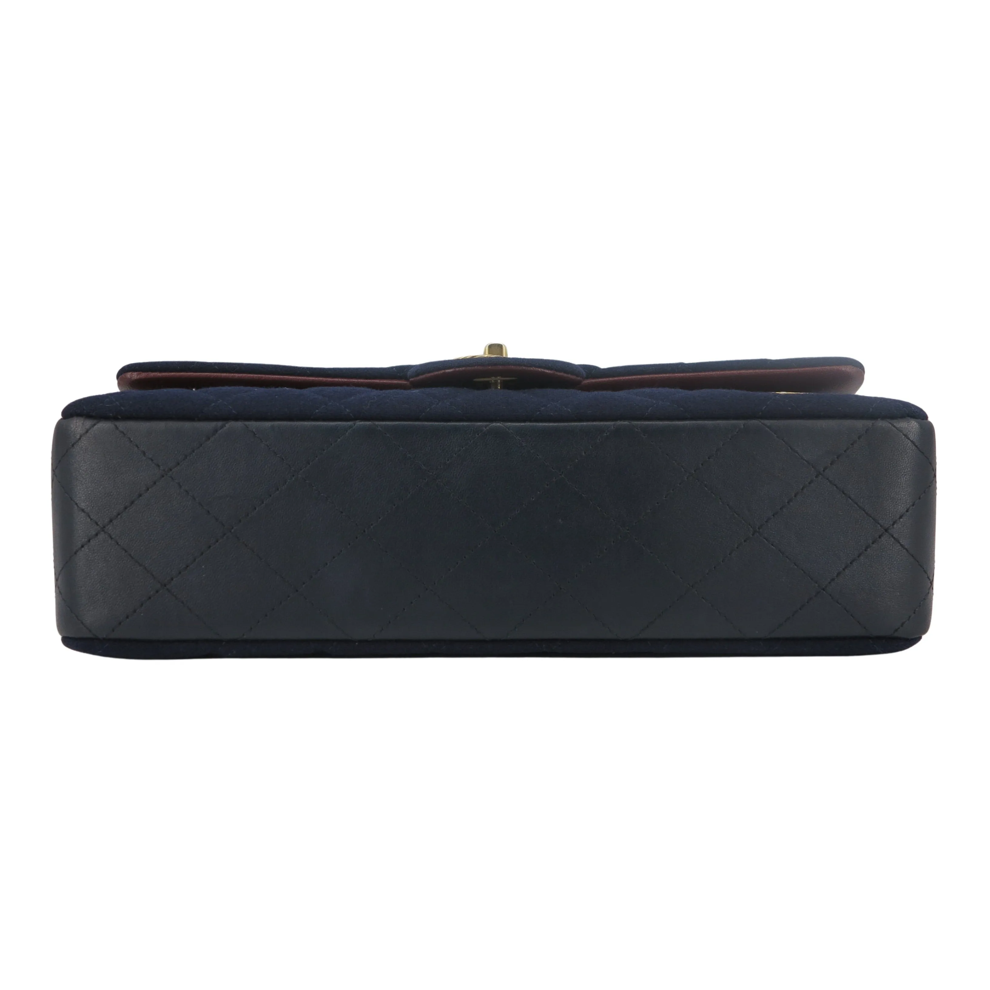 18A Paris-Hamburg Charms Navy Medium Classic Double Flap Bag