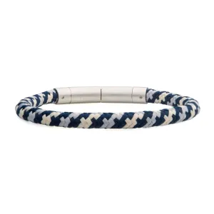 6mm Blue, Grey & Beige Nylon Cord Bracelet BRNYLON-BGB