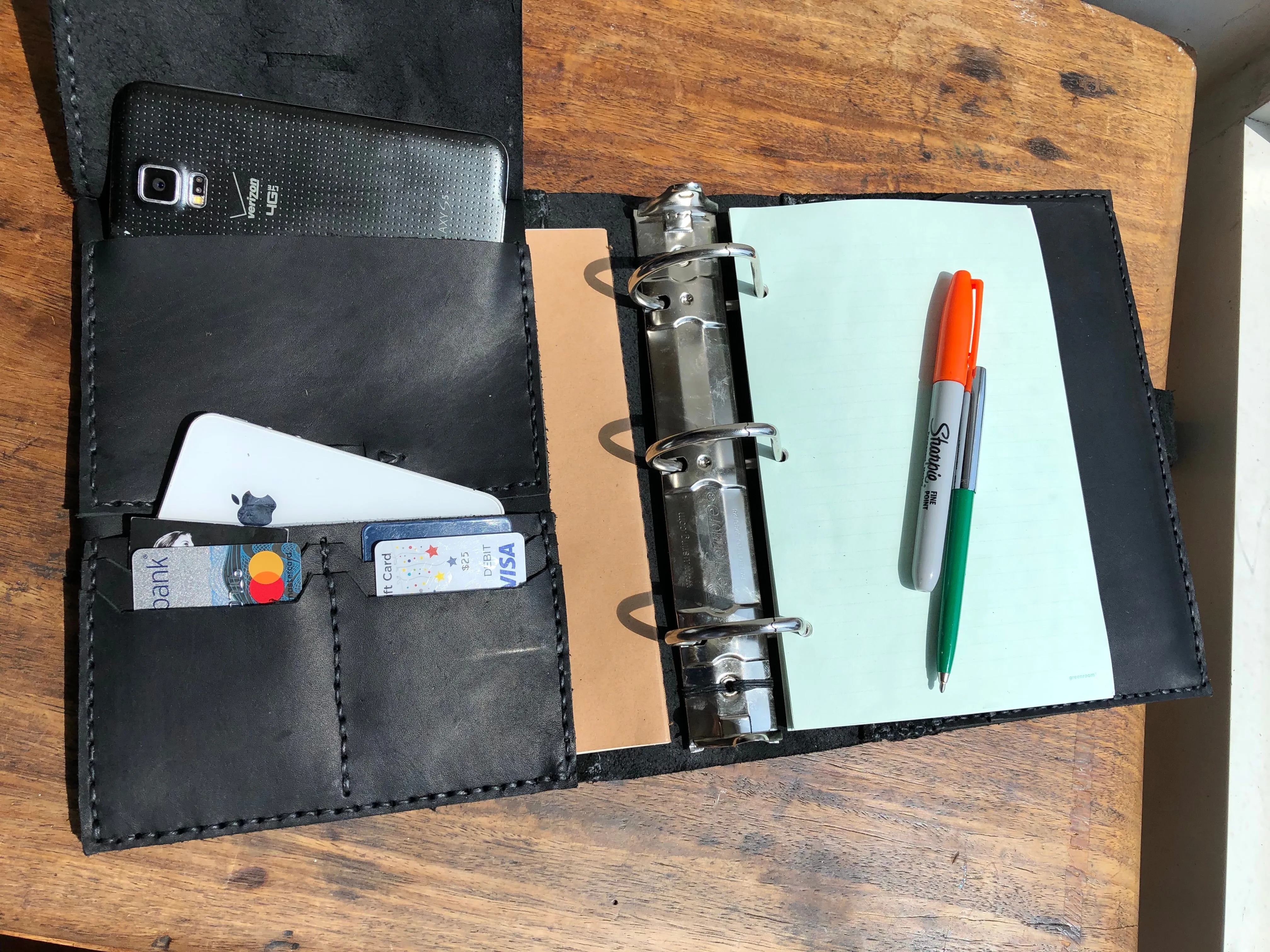 A5 Portfolio, 3 Ring A5 Binder, Mini Leather Organizer
