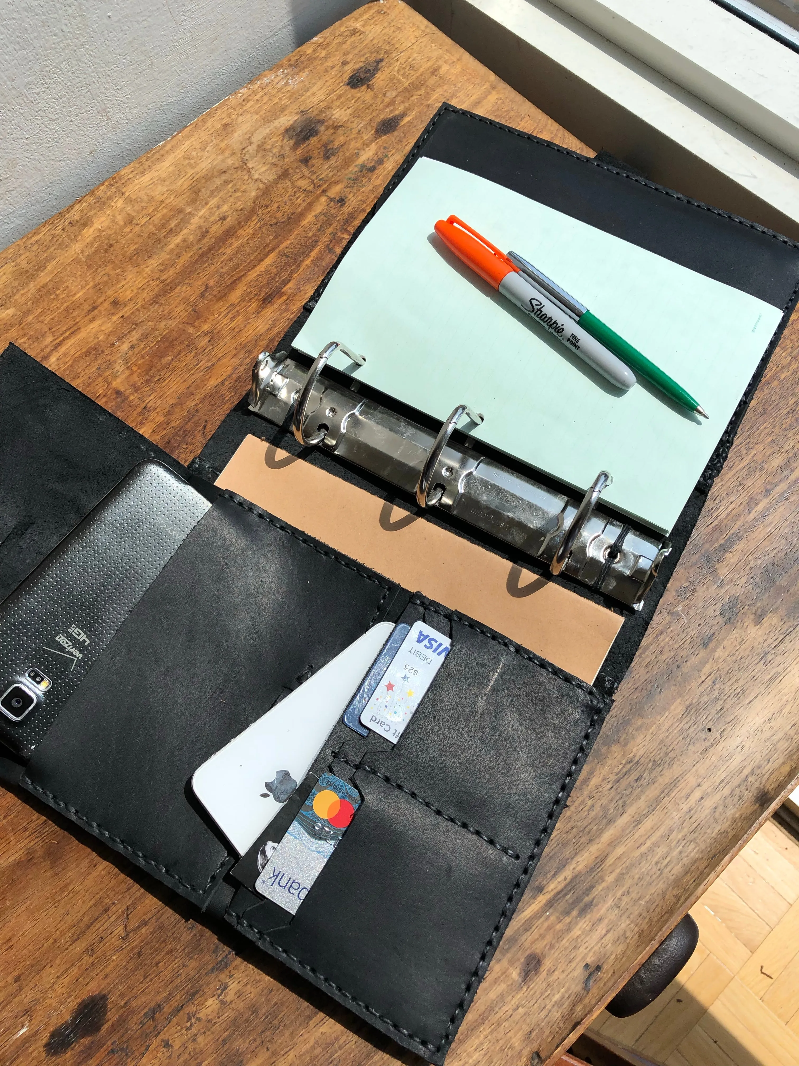 A5 Portfolio, 3 Ring A5 Binder, Mini Leather Organizer