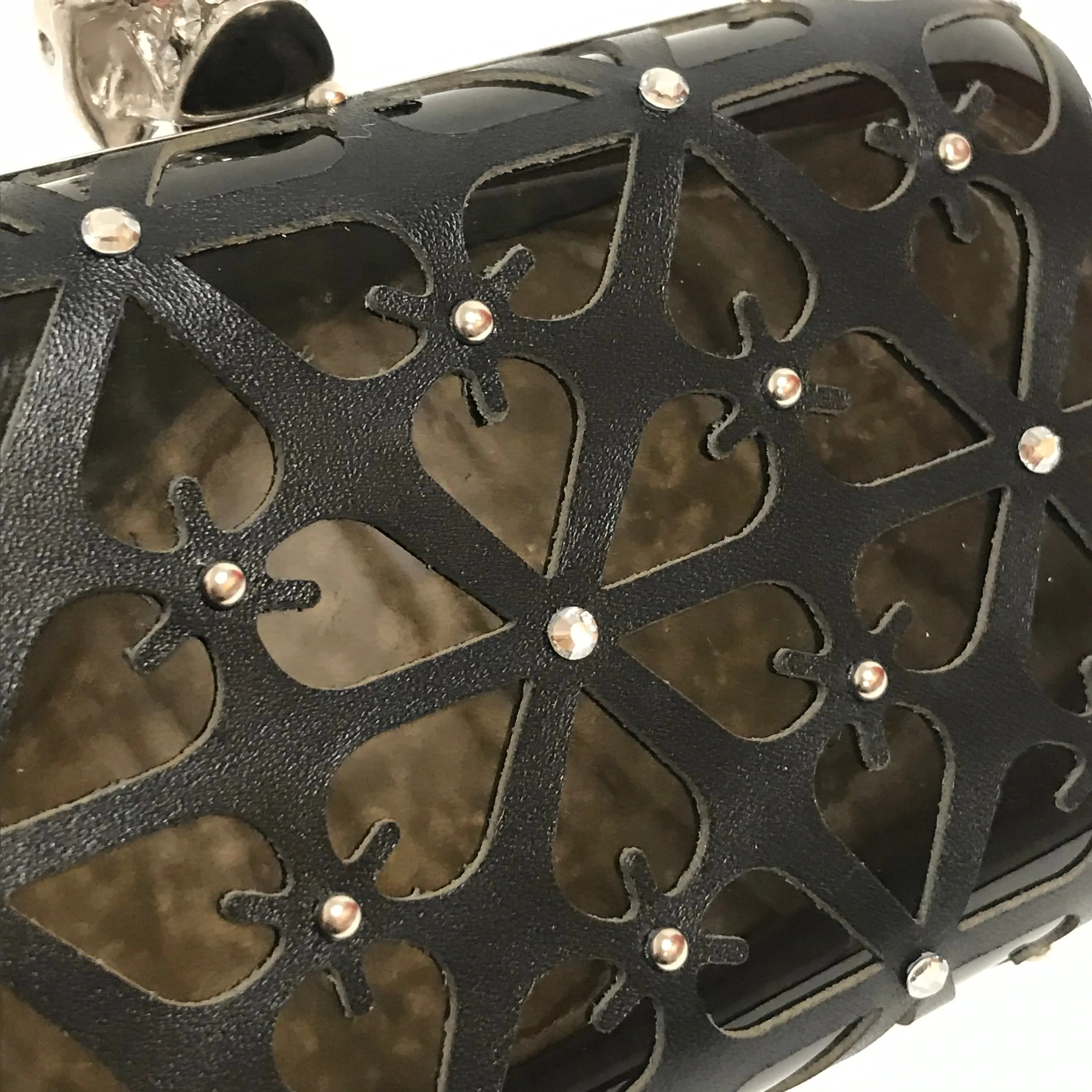 Alexander McQueen Resin and Leather Skull Clutch