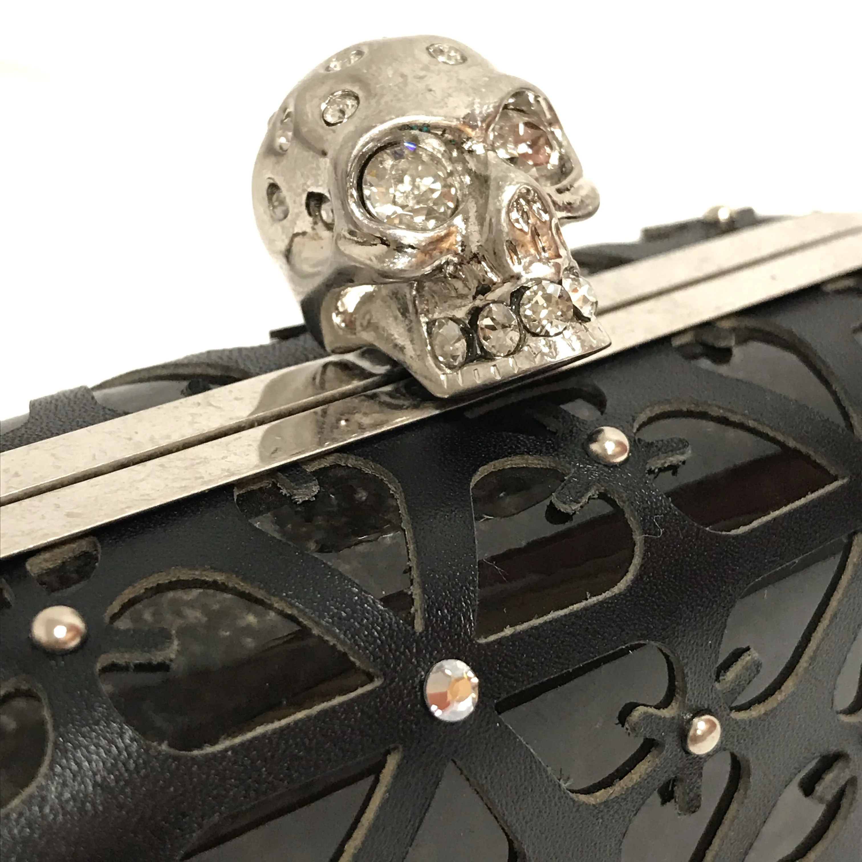 Alexander McQueen Resin and Leather Skull Clutch