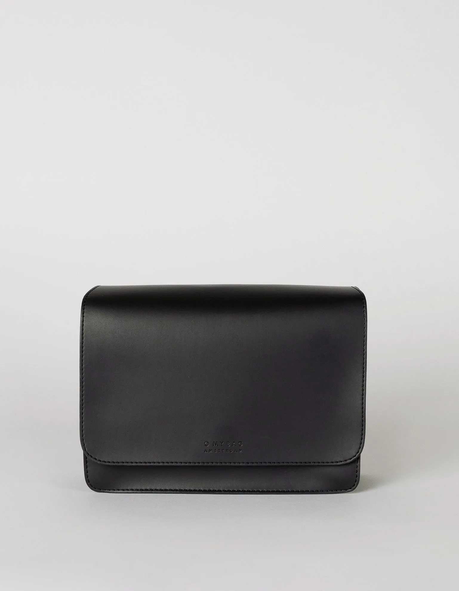 Audrey Apple Leather Vegan Crossbody | Black