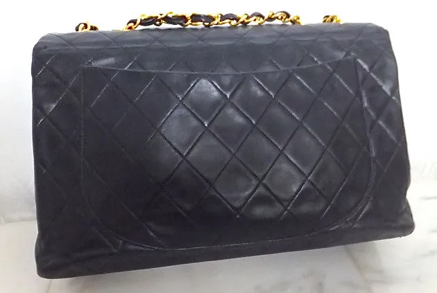 Authentic Chanel Vintage Navy XXL Maxi Jumbo