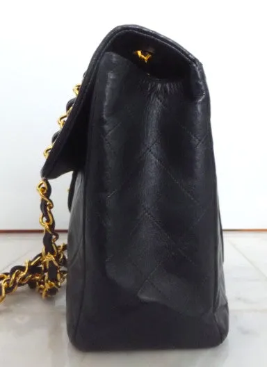 Authentic Chanel Vintage Navy XXL Maxi Jumbo