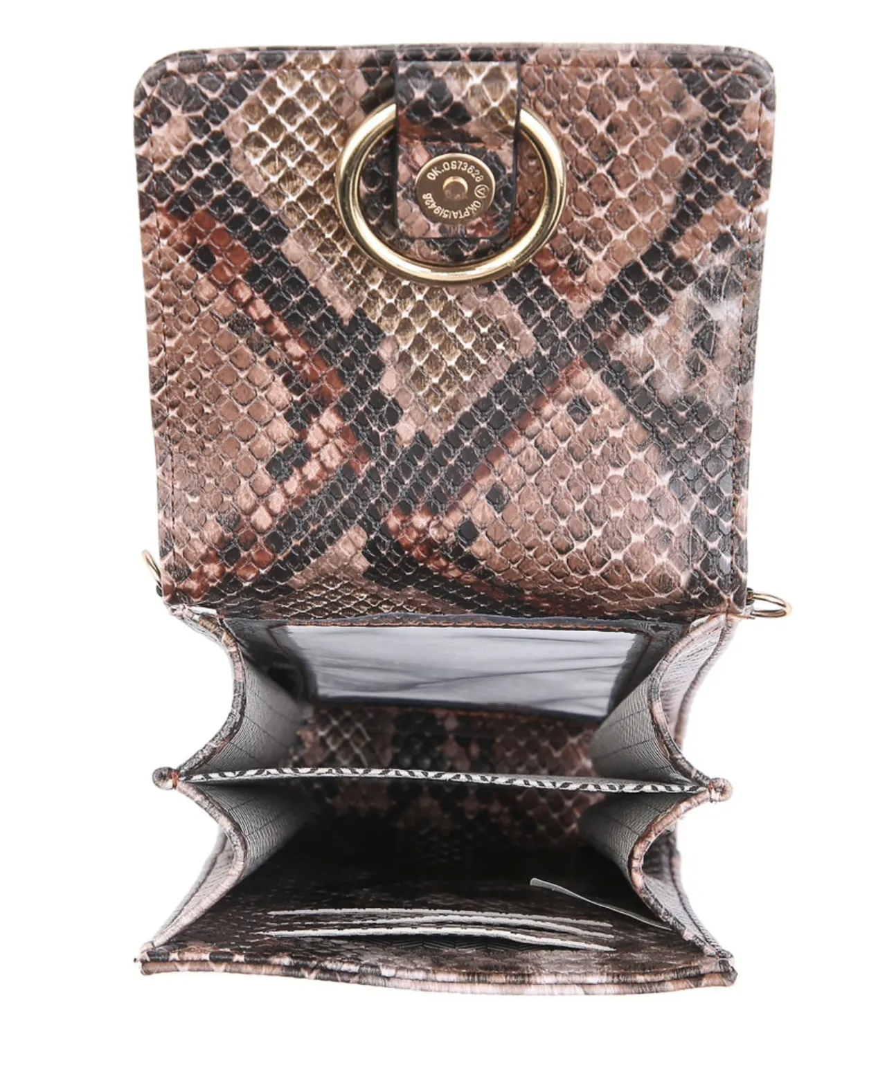 Ayla Touch Screen Crossbody - Python Khaki/Grey