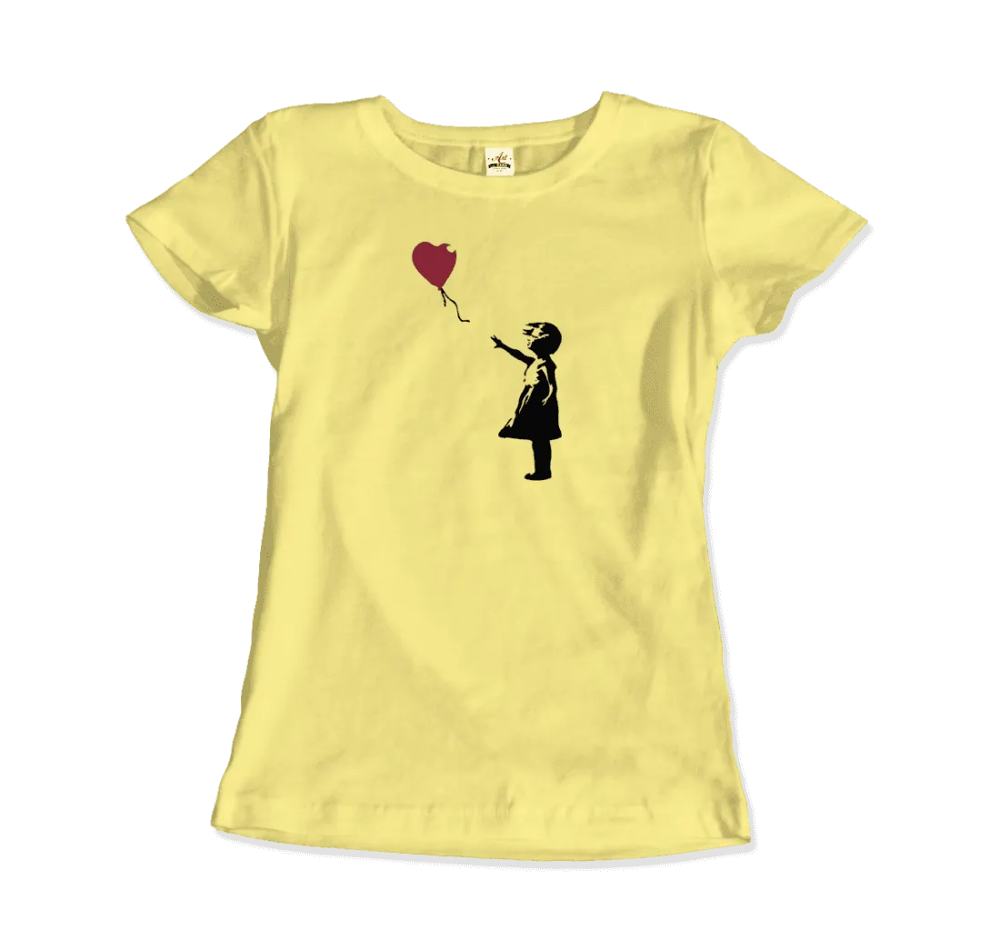 Banksy the Girl With a Red Balloon Artwork T-Shirt