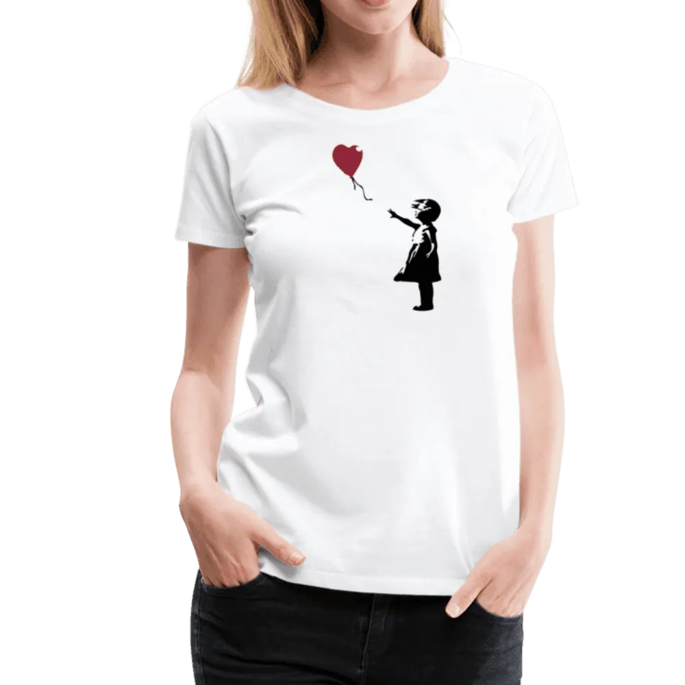 Banksy the Girl With a Red Balloon Artwork T-Shirt
