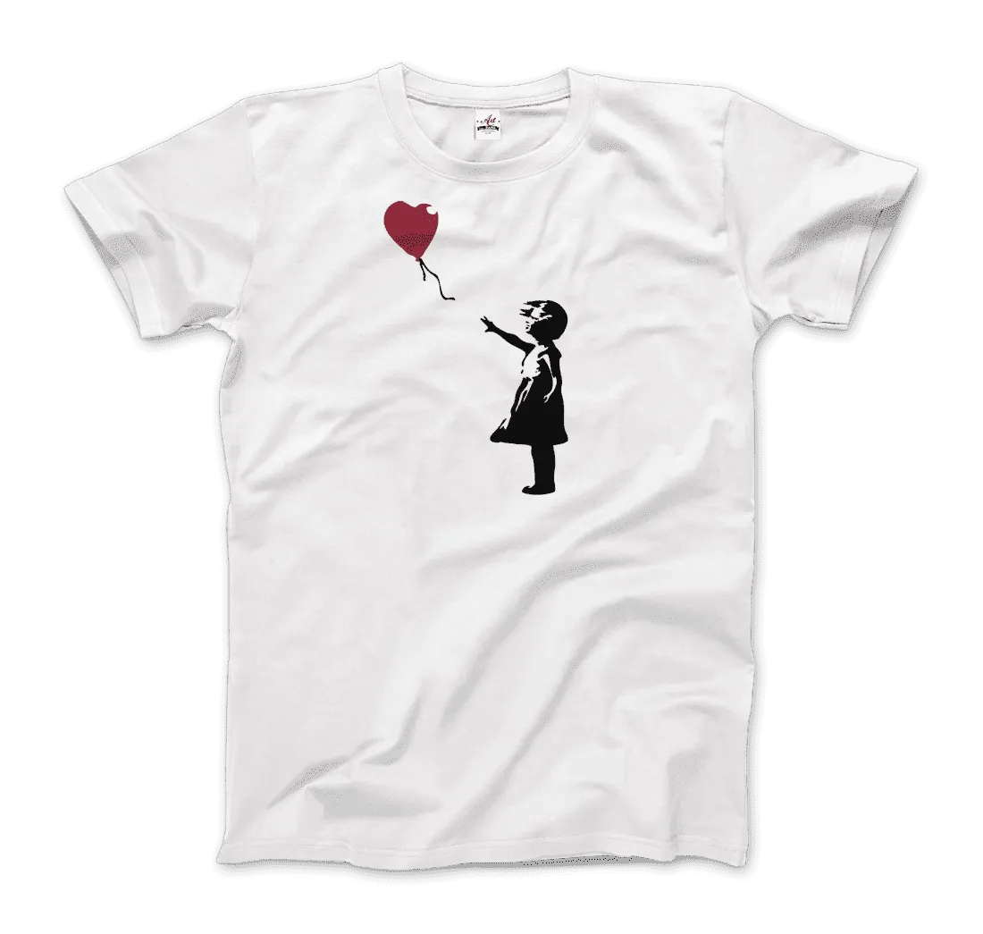 Banksy the Girl With a Red Balloon Artwork T-Shirt