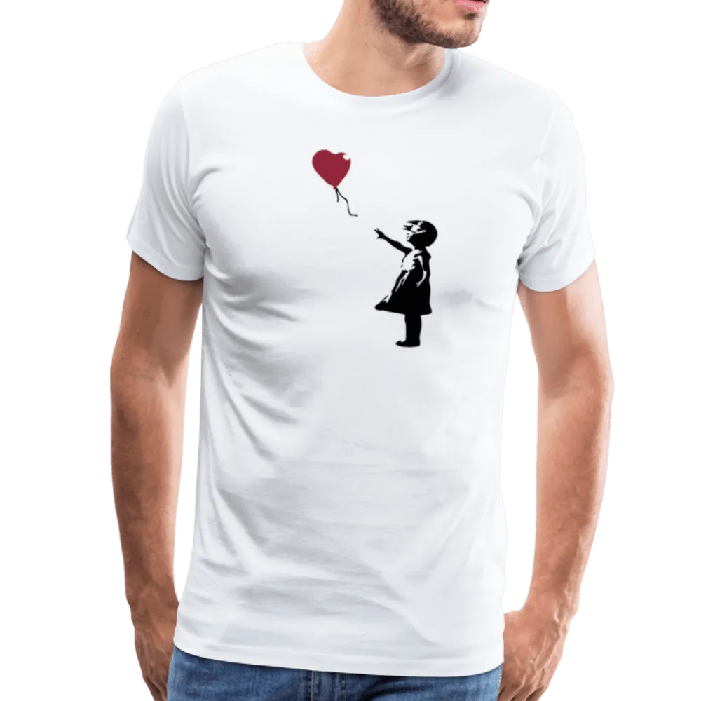 Banksy the Girl With a Red Balloon Artwork T-Shirt
