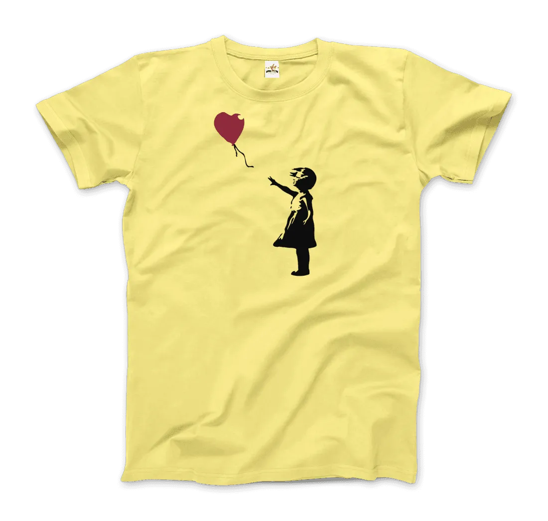 Banksy the Girl With a Red Balloon Artwork T-Shirt