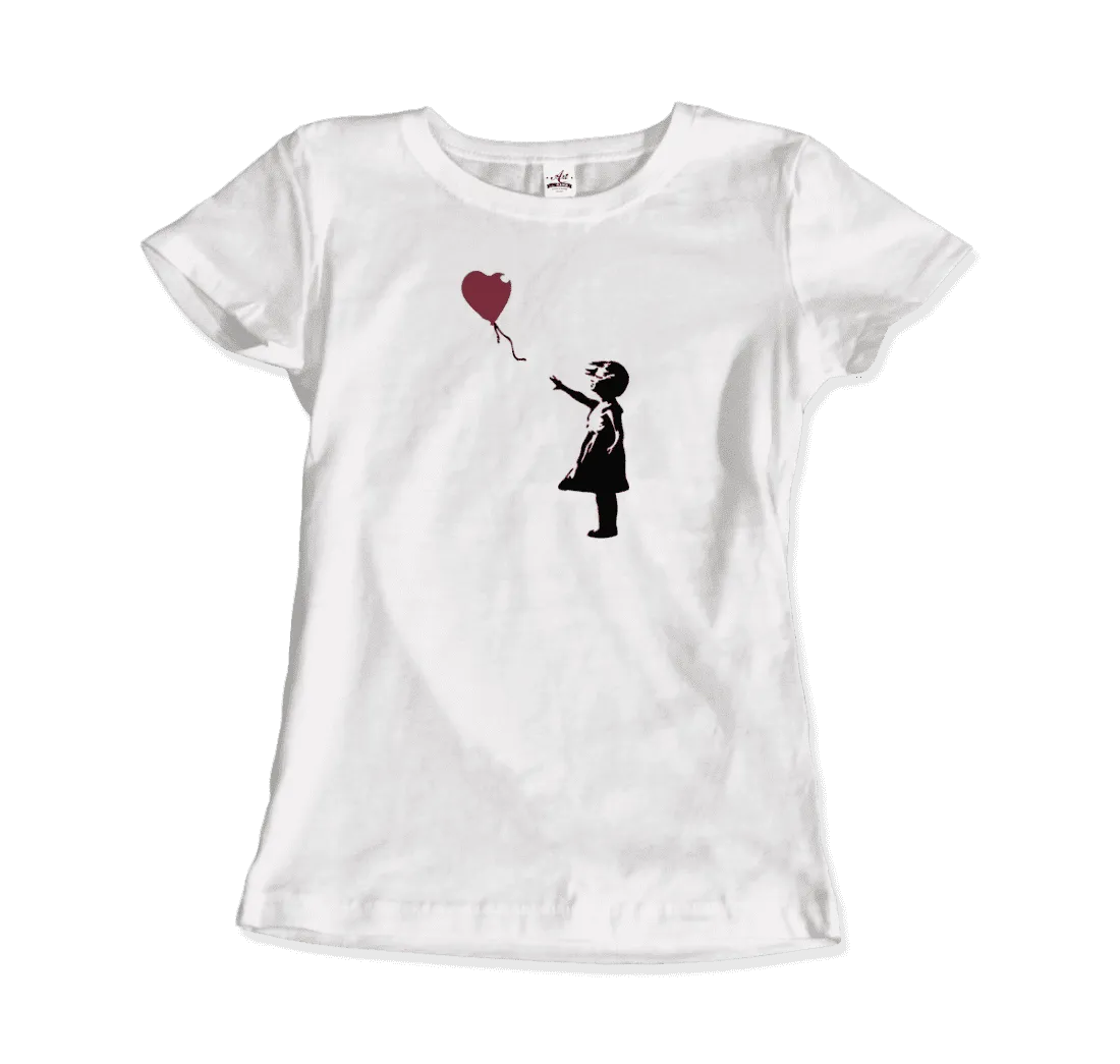 Banksy the Girl With a Red Balloon Artwork T-Shirt