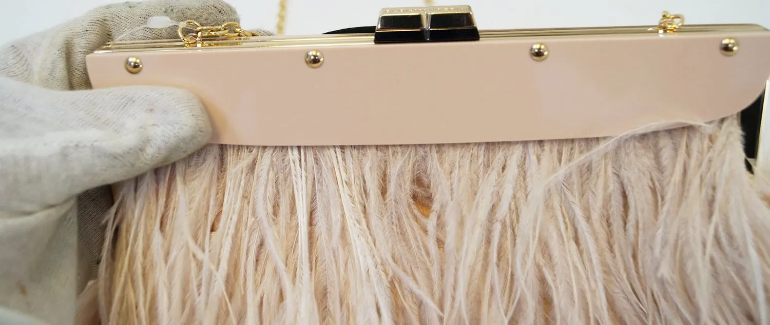 BCBGMAXAZRIA Clutch Bags - BCBGMAXAZRIA Portia Ostrich Feather