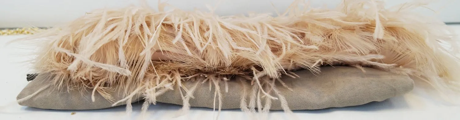 BCBGMAXAZRIA Clutch Bags - BCBGMAXAZRIA Portia Ostrich Feather
