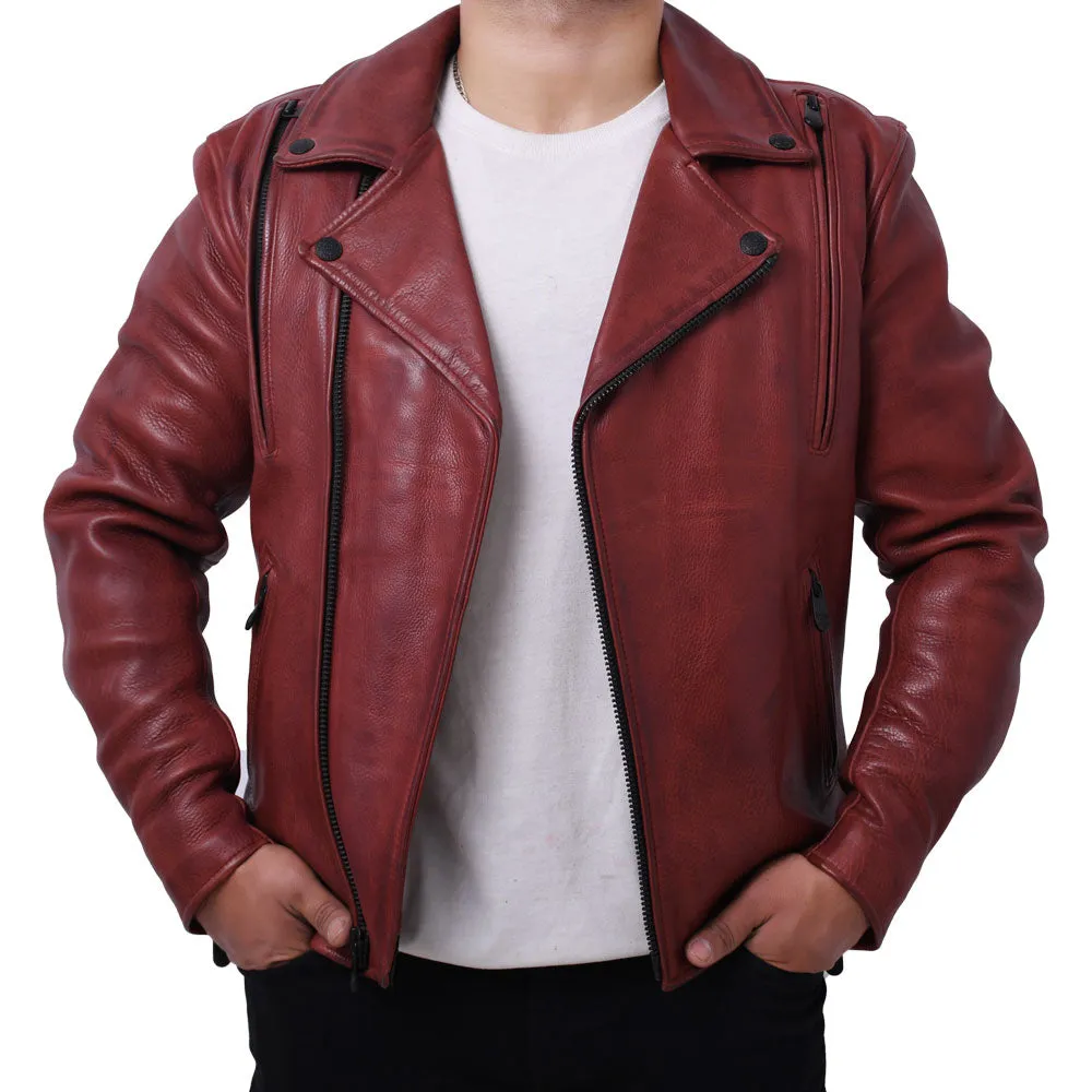 BIKER THRILL Motorcycle Leather Jacket