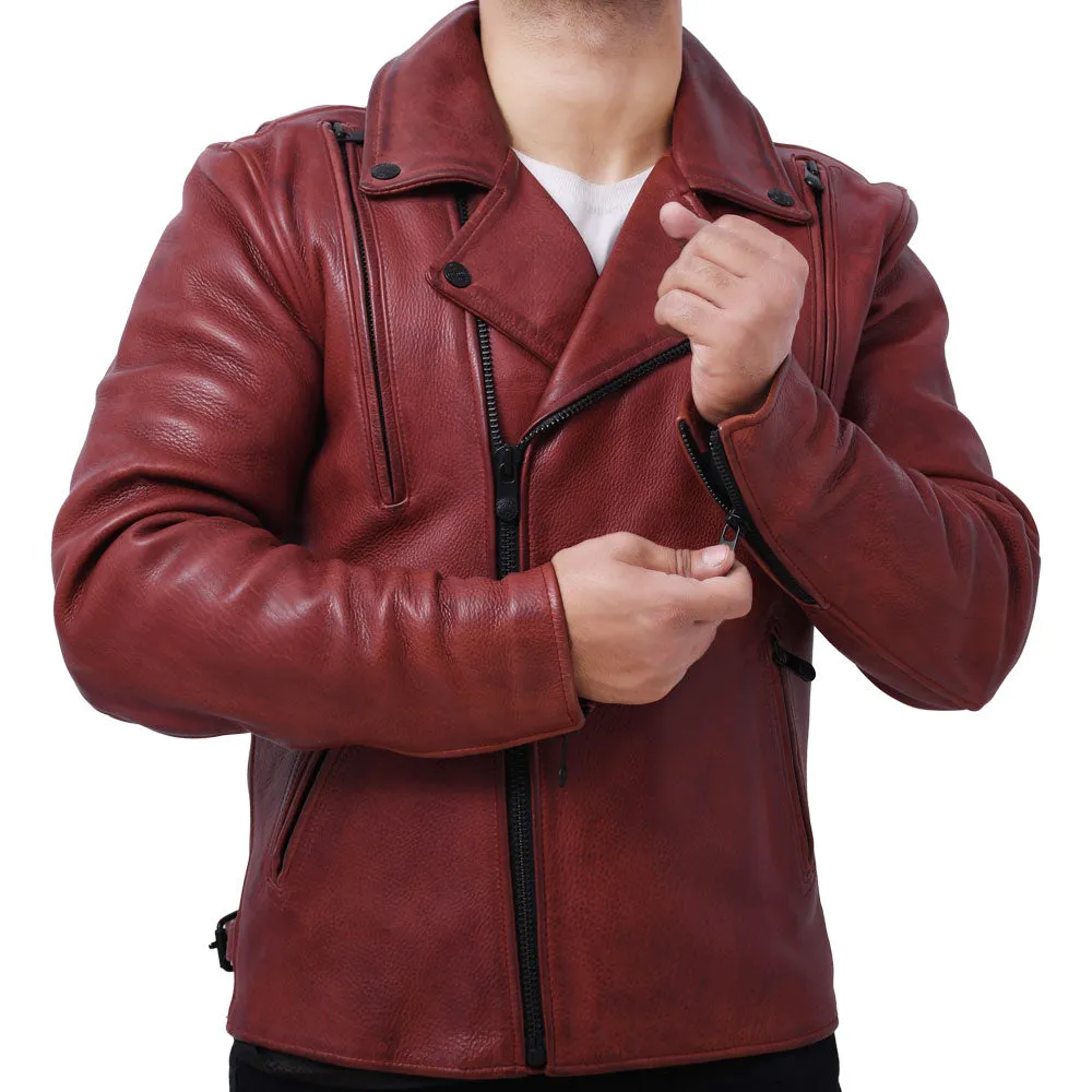 BIKER THRILL Motorcycle Leather Jacket