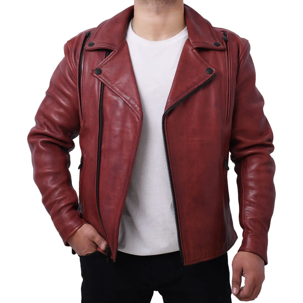 BIKER THRILL Motorcycle Leather Jacket