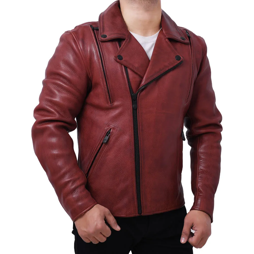 BIKER THRILL Motorcycle Leather Jacket