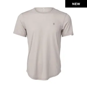 BLKT Drop Cut SS Monogram Tee - Cool Gray