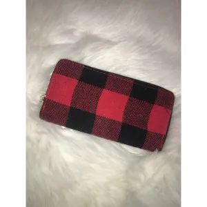 BUFFALO PLAID WALLET RED