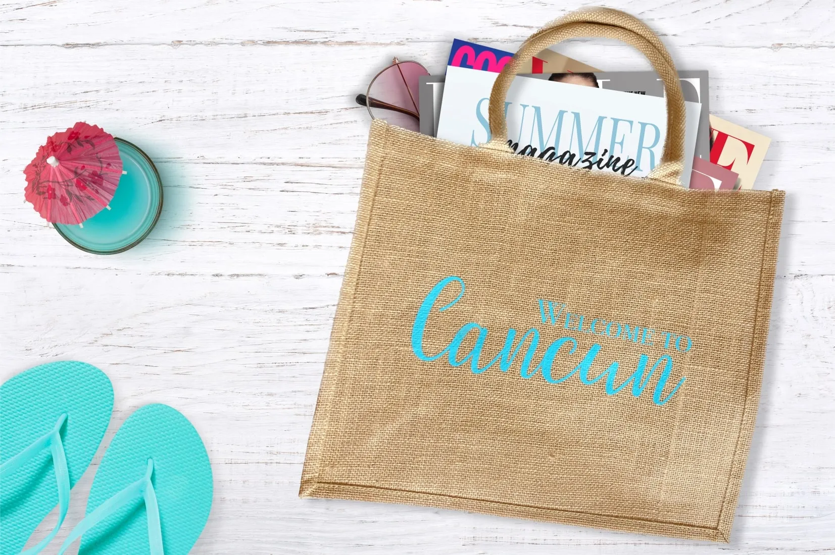 Burlap Wedding Welcome Bags (Various Colors)