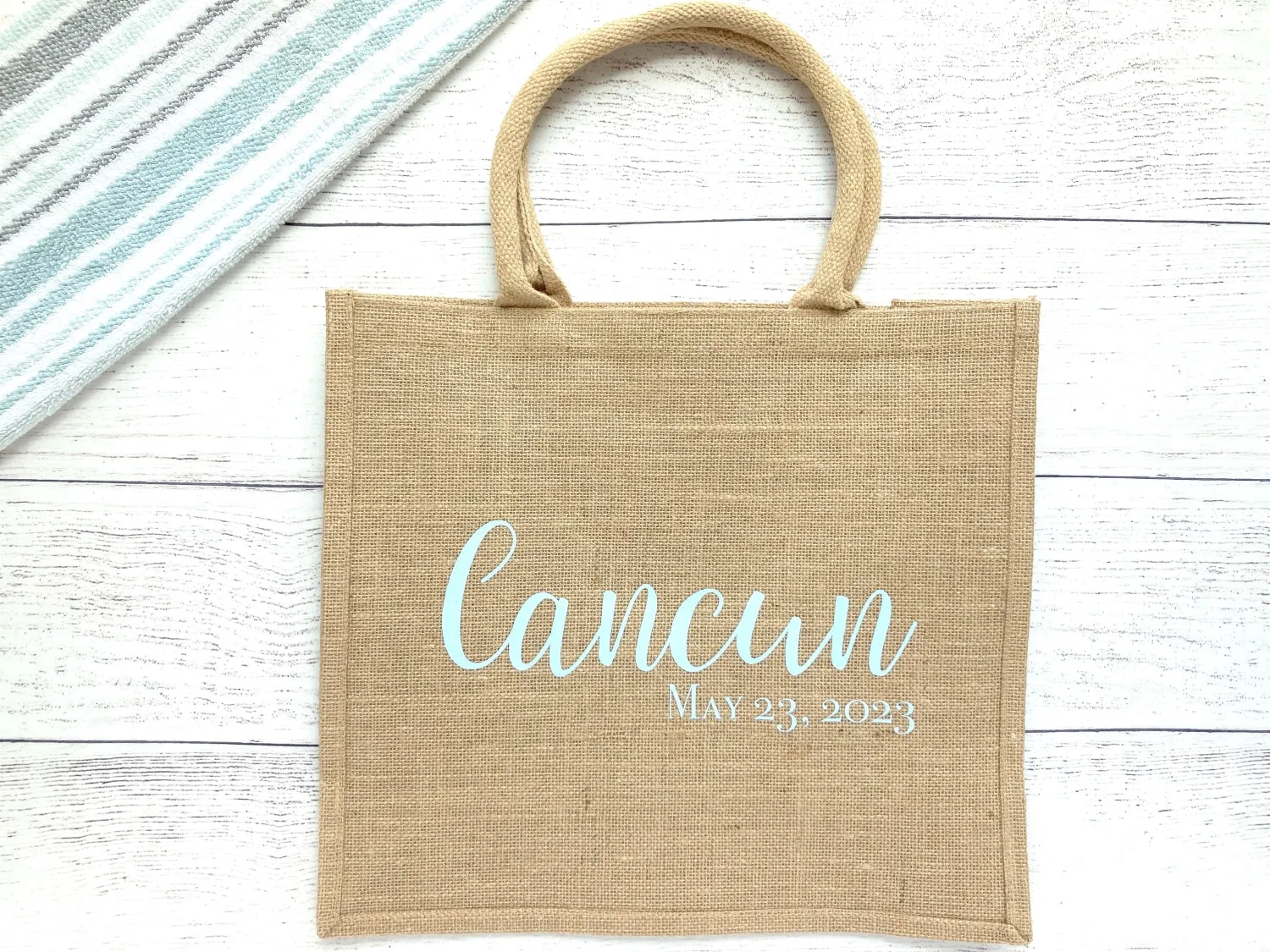 Burlap Wedding Welcome Bags (Various Colors)