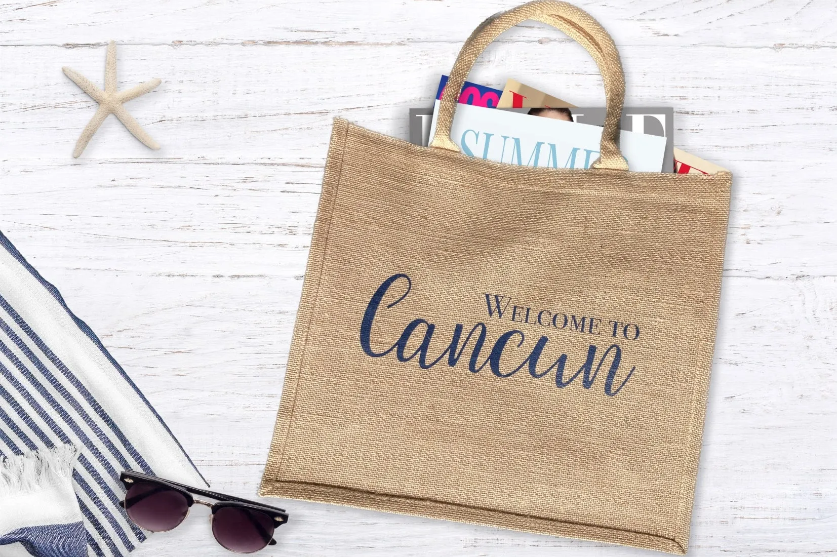 Burlap Wedding Welcome Bags (Various Colors)