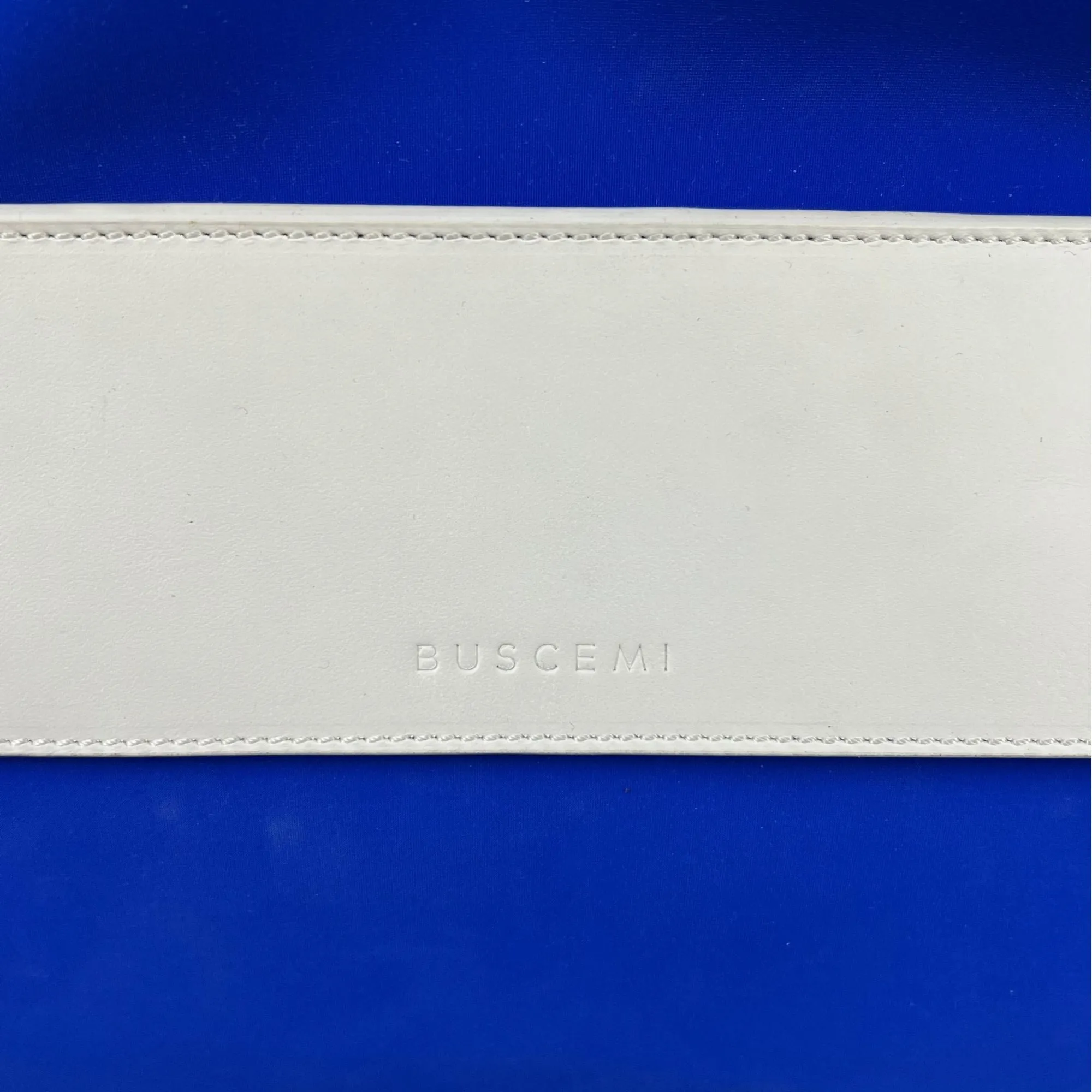 Buscemi Blue/White Fabric Backpack Bag Medium SAMPLE