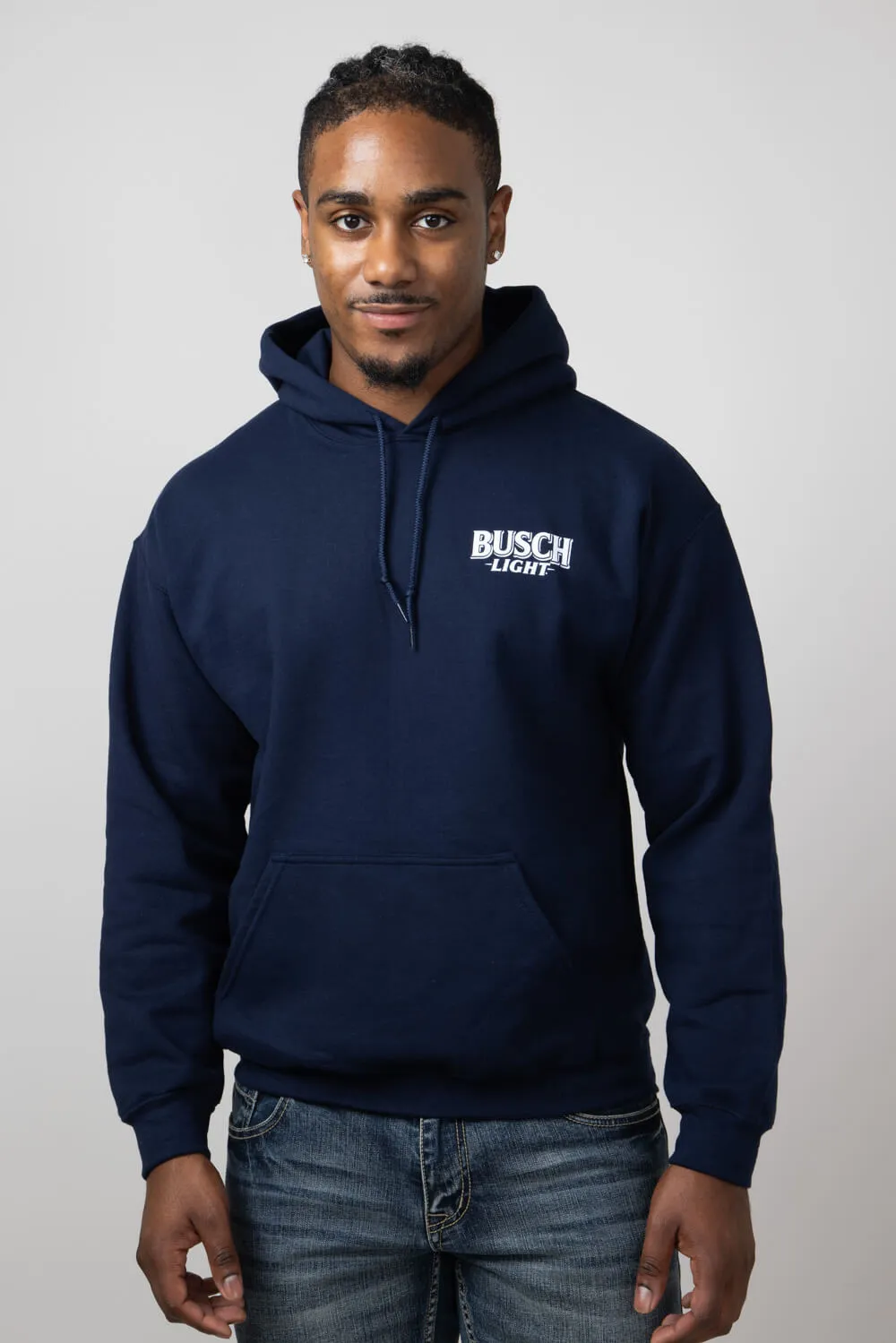 Busch Dog Cooler Hoodie for Men in Navy | 3852-NAVY