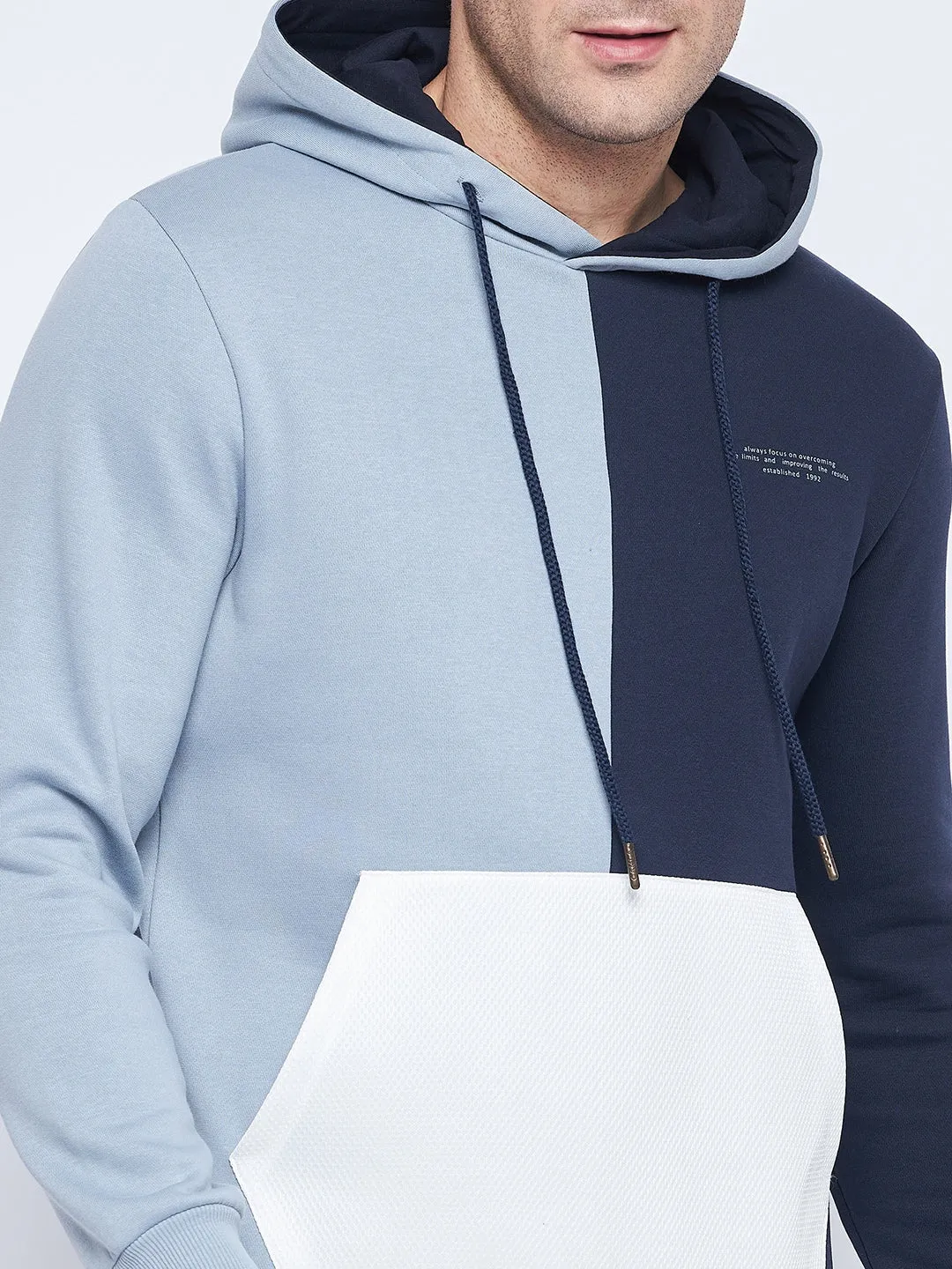 Camla Barcelona Men'S Colourblocked Navy Blue Tracksuit