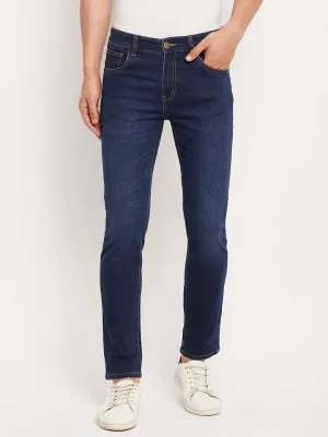 Camla Barcelona Navy Blue Regular Fit Jeans