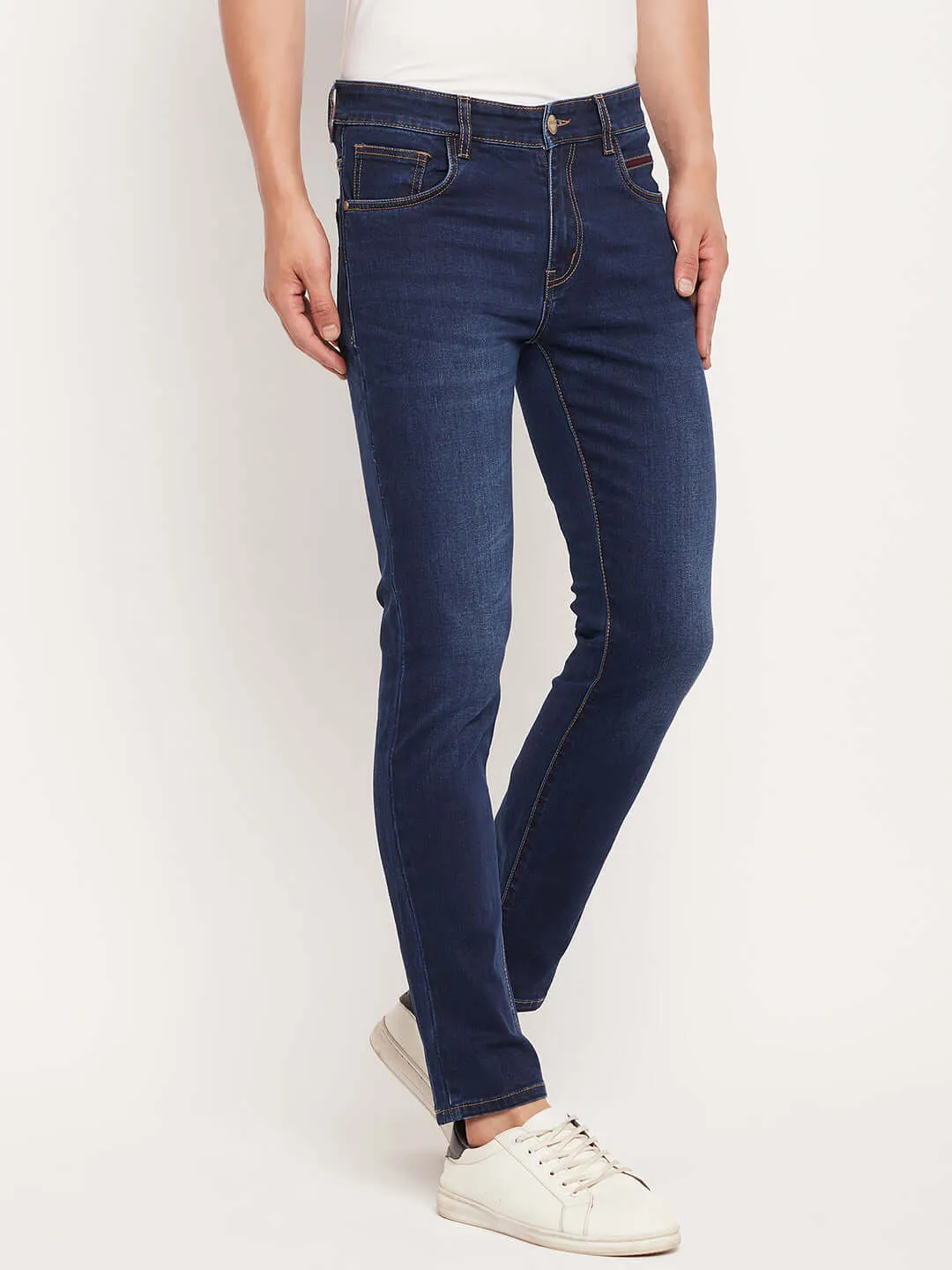 Camla Barcelona Navy Blue Regular Fit Jeans