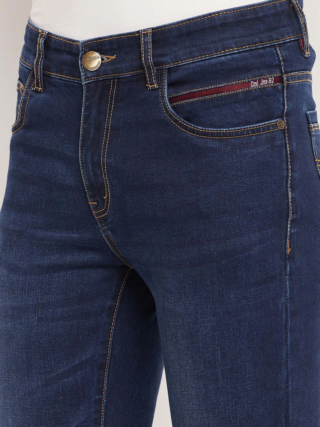 Camla Barcelona Navy Blue Regular Fit Jeans