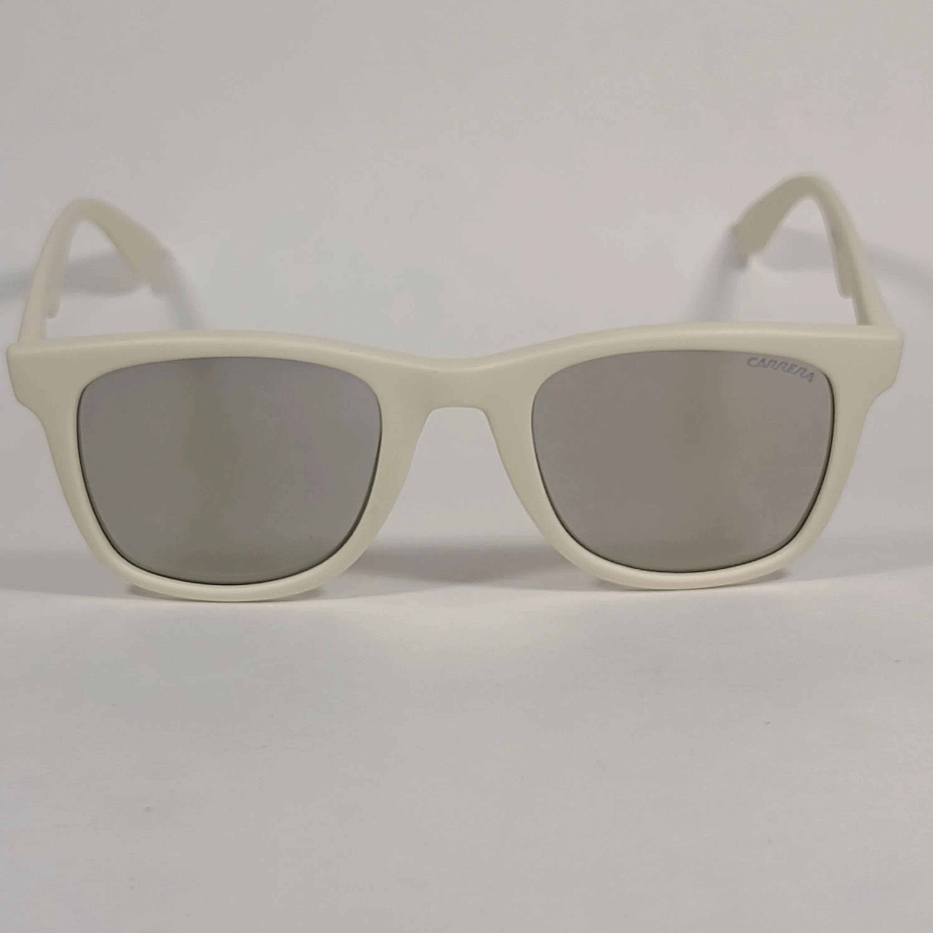 Carrera 6000/L Square Sunglasses Beige Ivory Optyl Frame Silver Mirror Lens 50mm