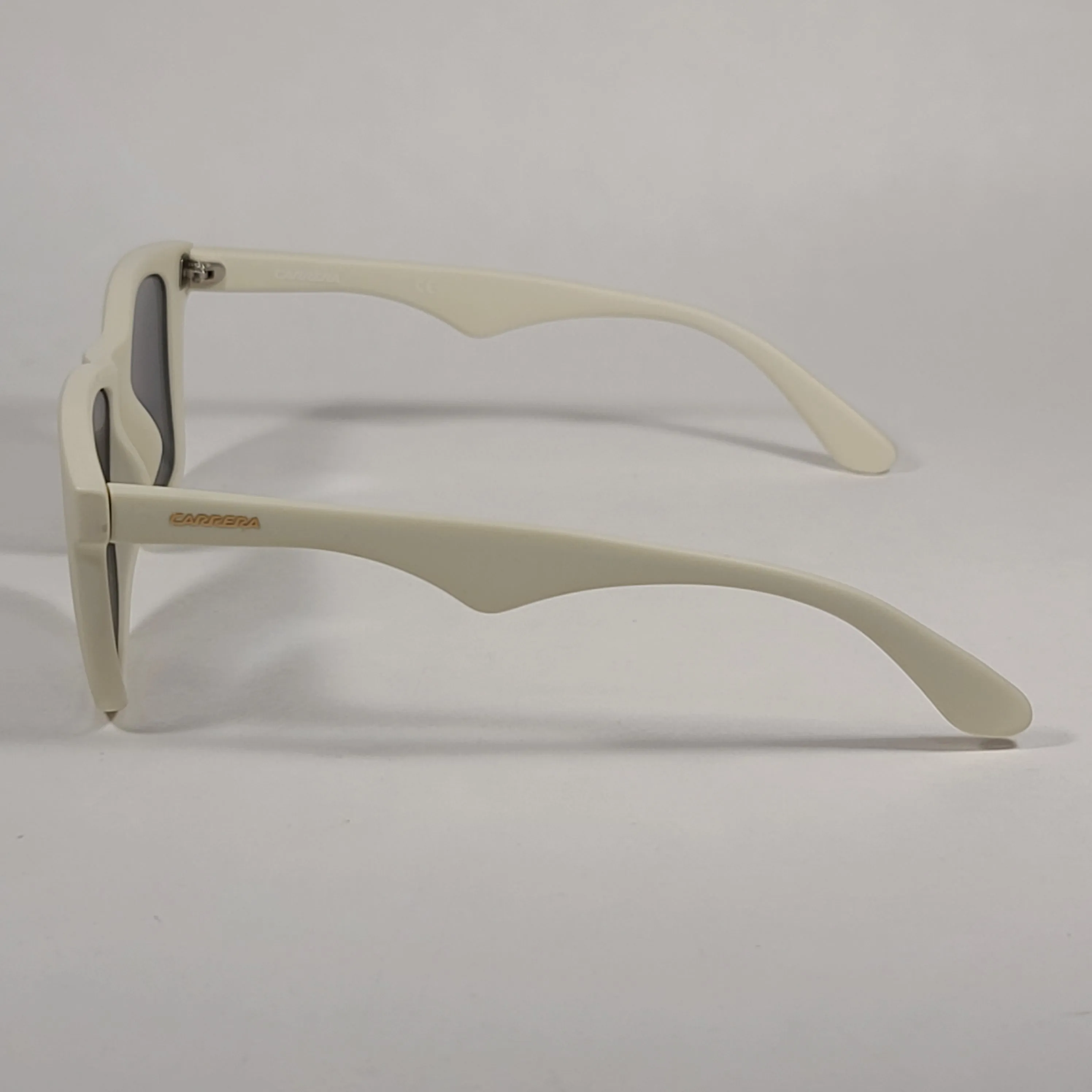 Carrera 6000/L Square Sunglasses Beige Ivory Optyl Frame Silver Mirror Lens 50mm