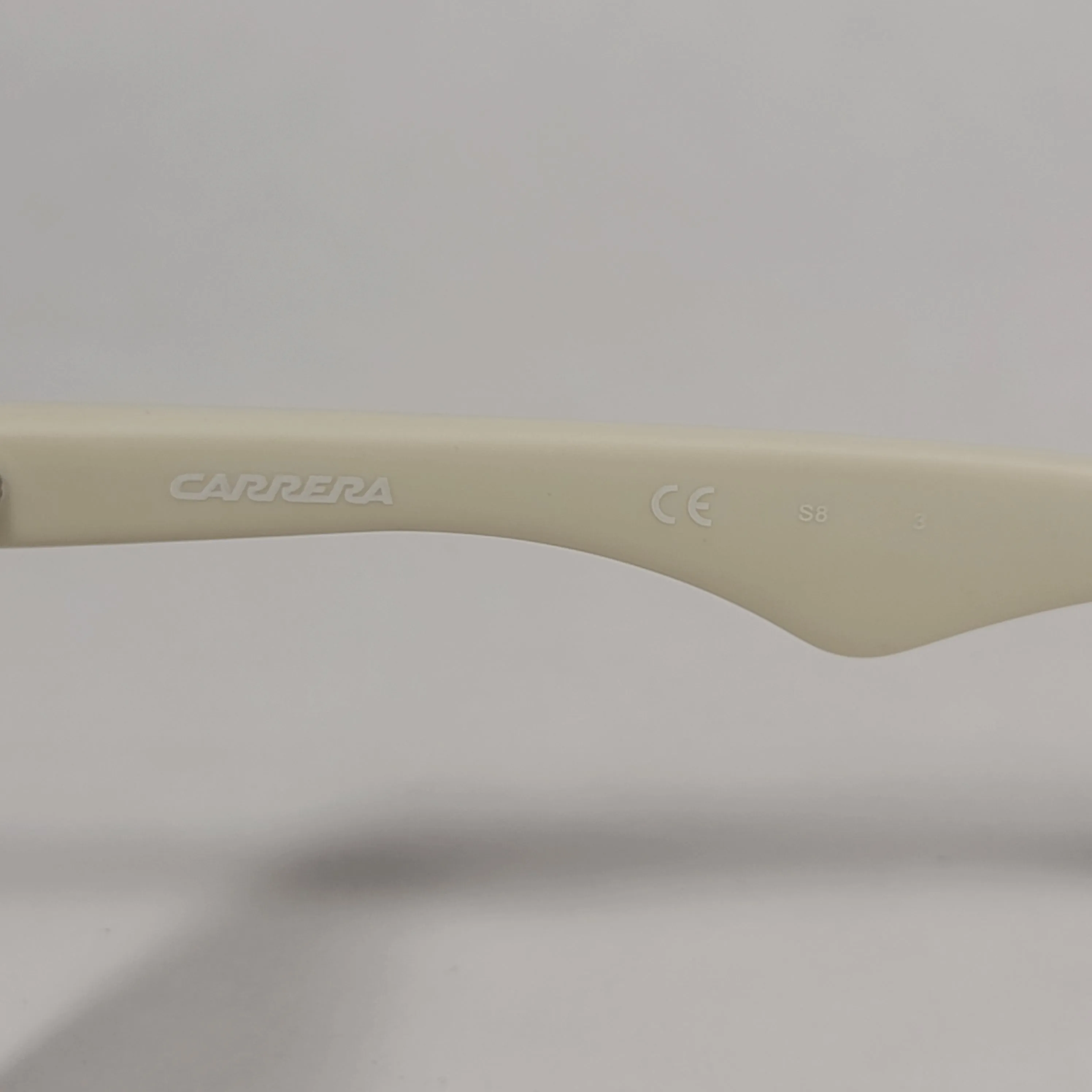 Carrera 6000/L Square Sunglasses Beige Ivory Optyl Frame Silver Mirror Lens 50mm