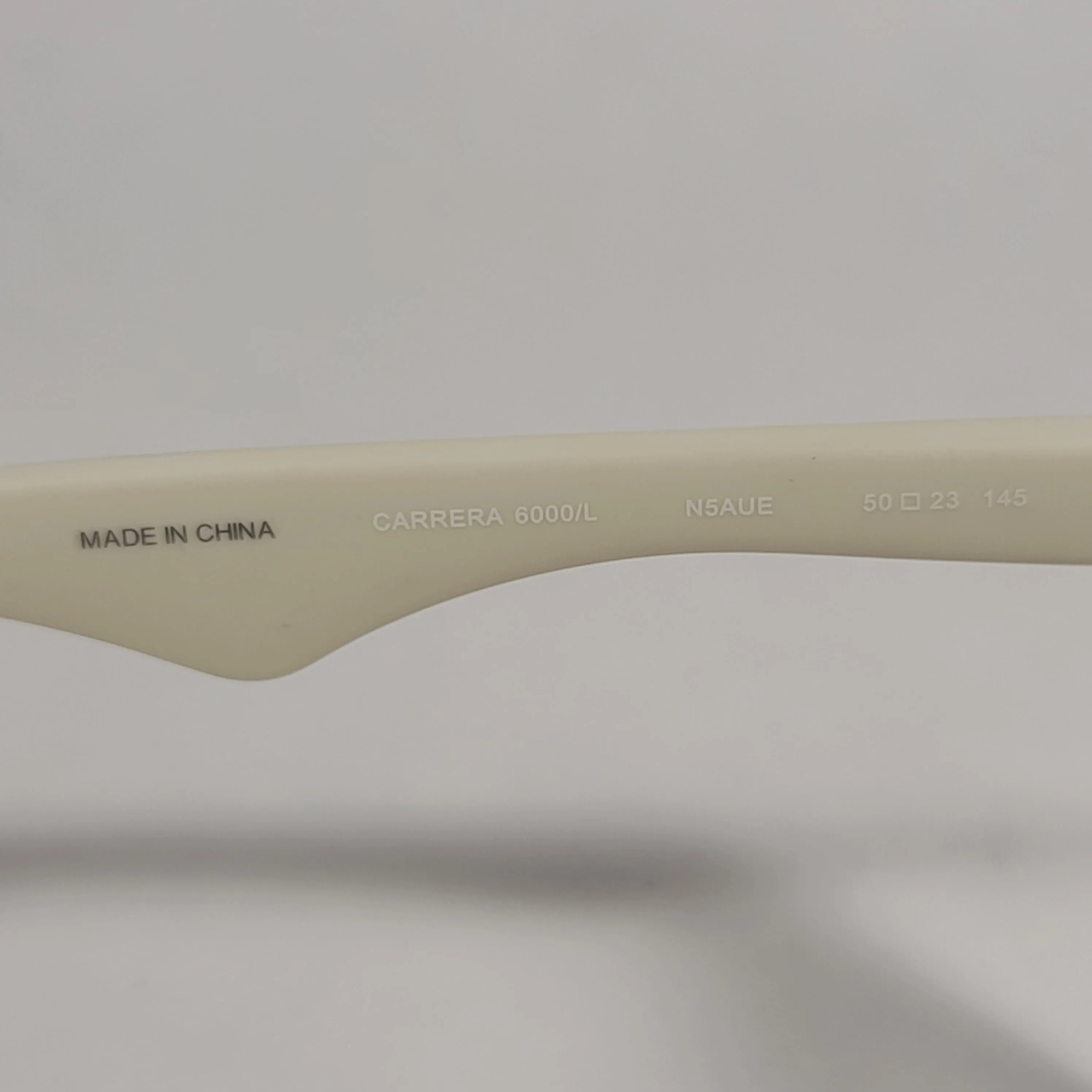 Carrera 6000/L Square Sunglasses Beige Ivory Optyl Frame Silver Mirror Lens 50mm