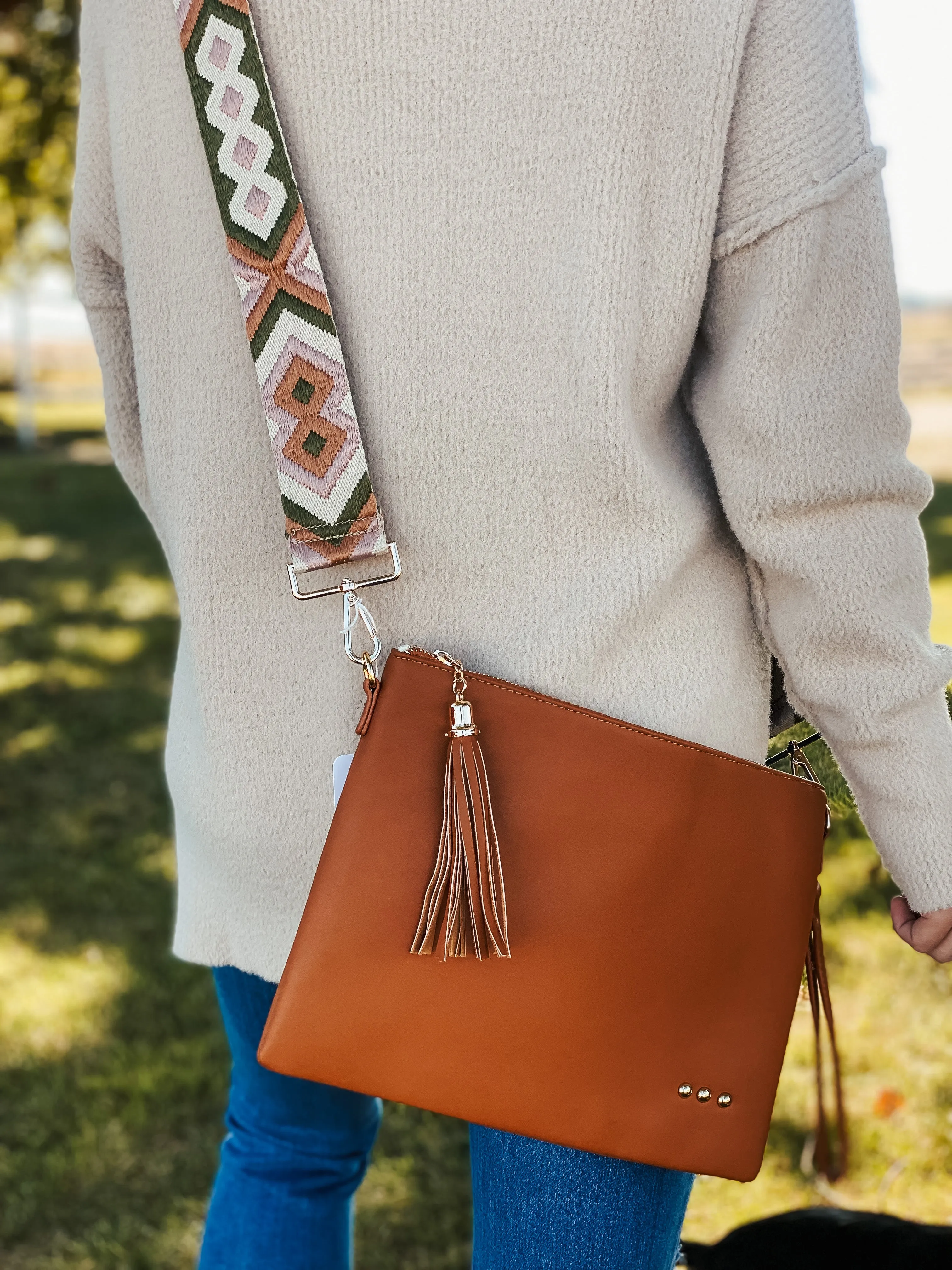 Cate Crossbody Clutch Purse - Brown