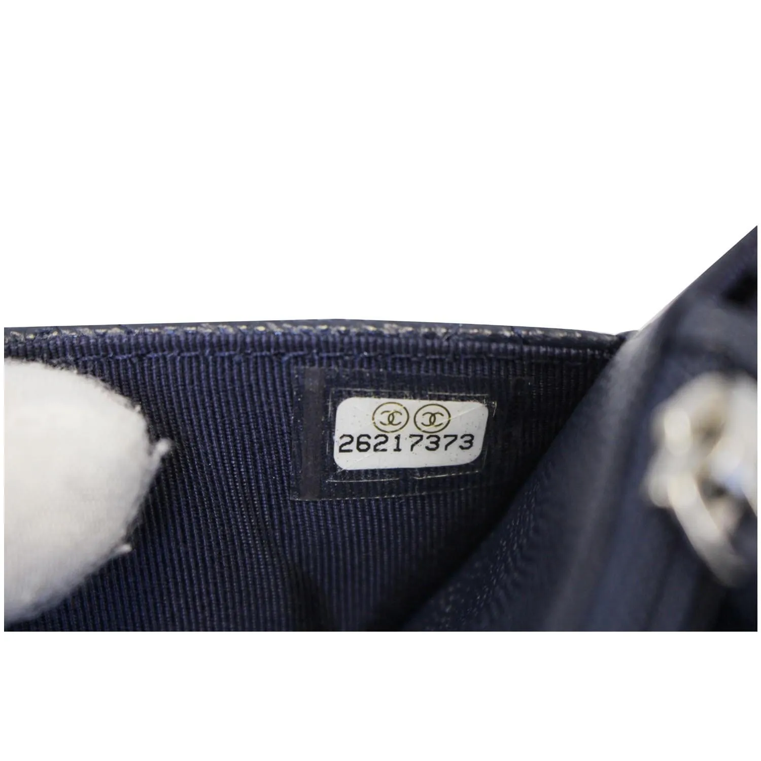 CHANEL Wallet On Chain WOC Clutch Crossbody Bag Navy