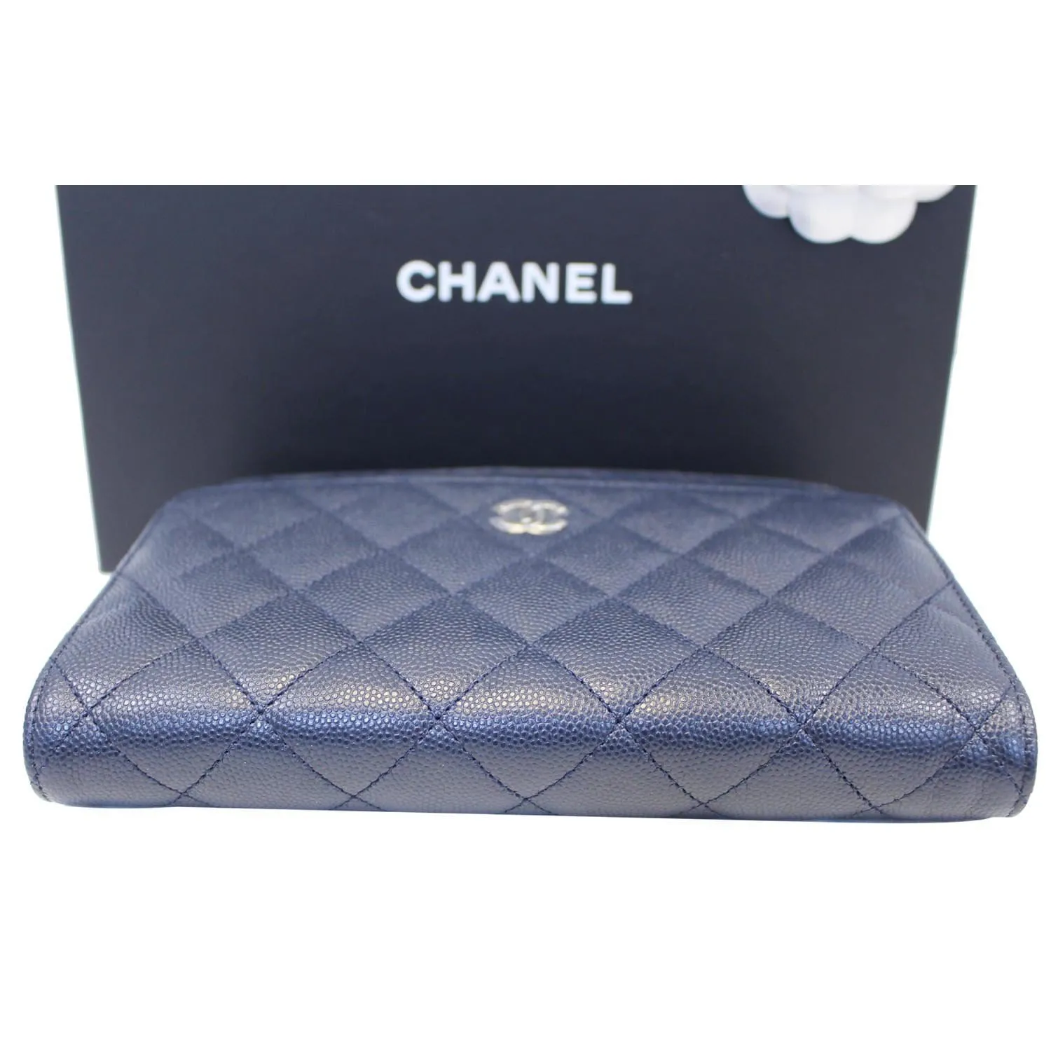 CHANEL Wallet On Chain WOC Clutch Crossbody Bag Navy