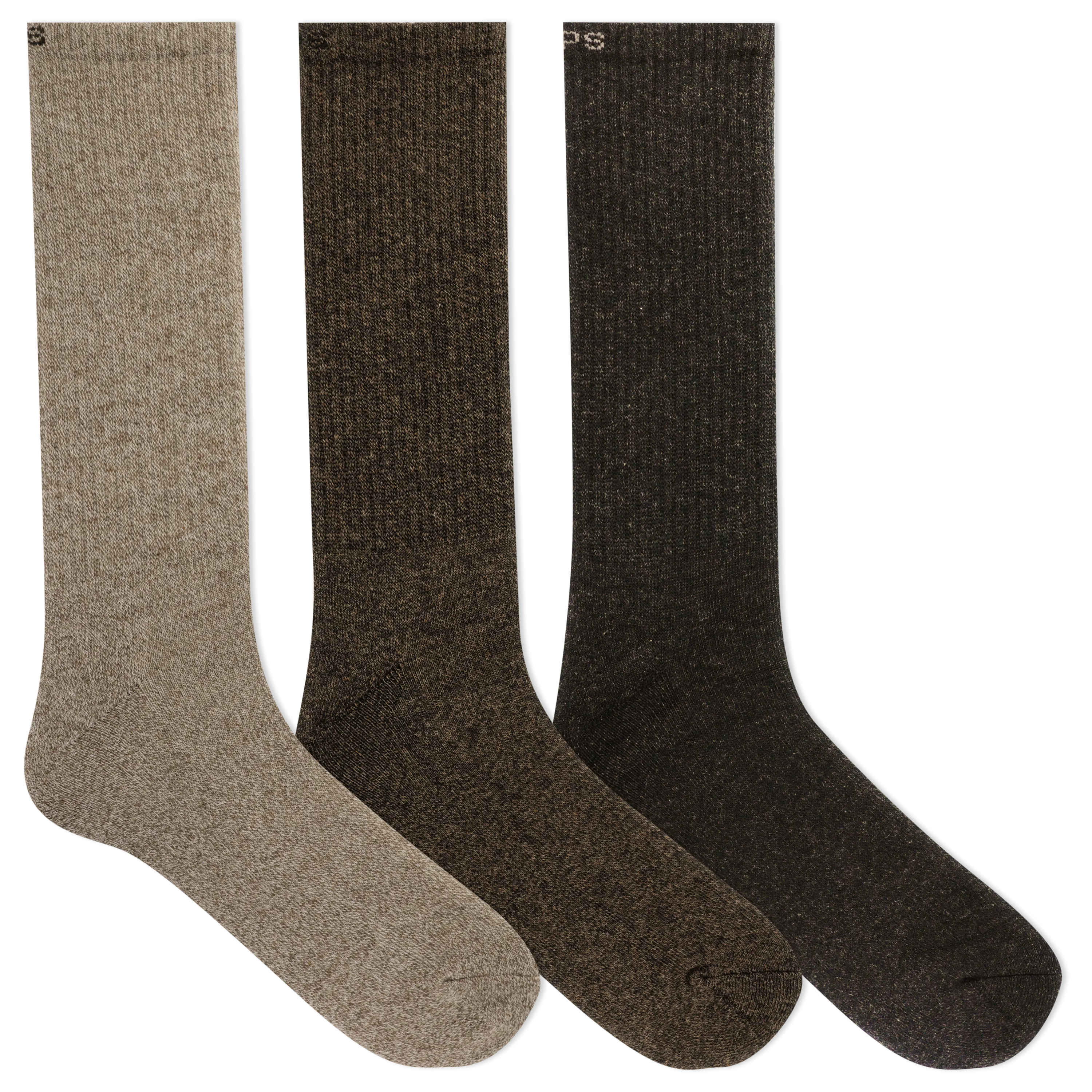 Chaps Men's Solid Mock Rib Crew Socks 3 Pair
