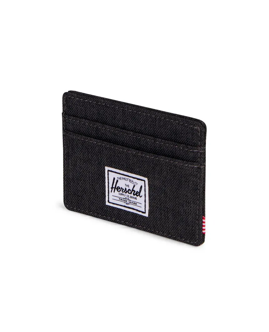 Charlie Wallet  Black Crosshatch