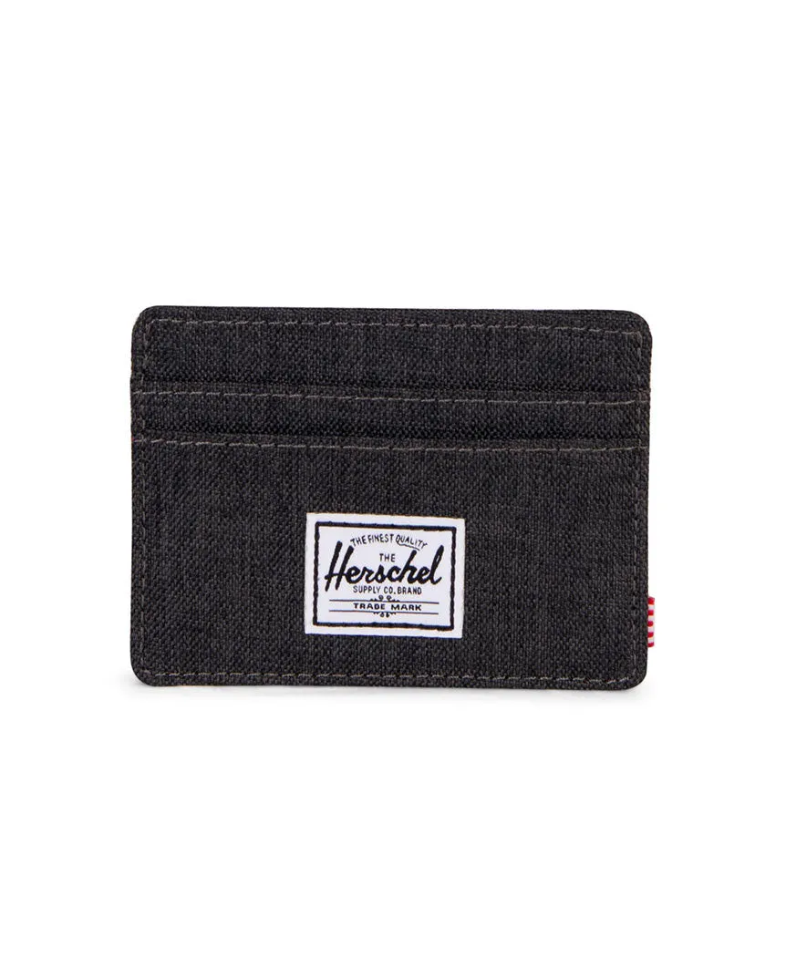 Charlie Wallet  Black Crosshatch