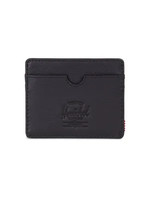 Charlie Wallet Black Pebbled Leather