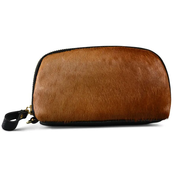 Collection Carmichael | Ladies Tan Cowhide Leather Wristlet Purse