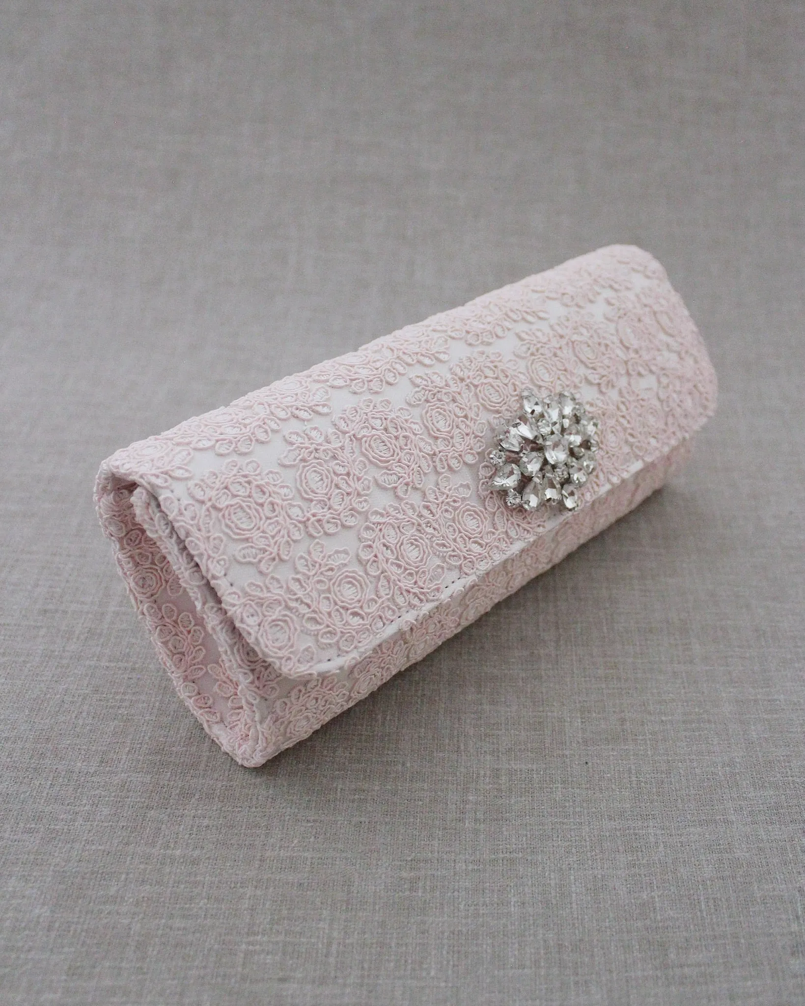 Crochet Evening Clutch with Cluster Teardrop Brooch