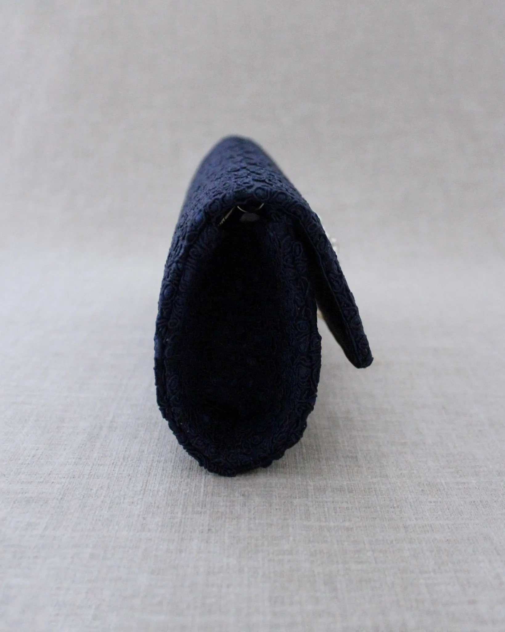 Crochet Evening Clutch with Cluster Teardrop Brooch