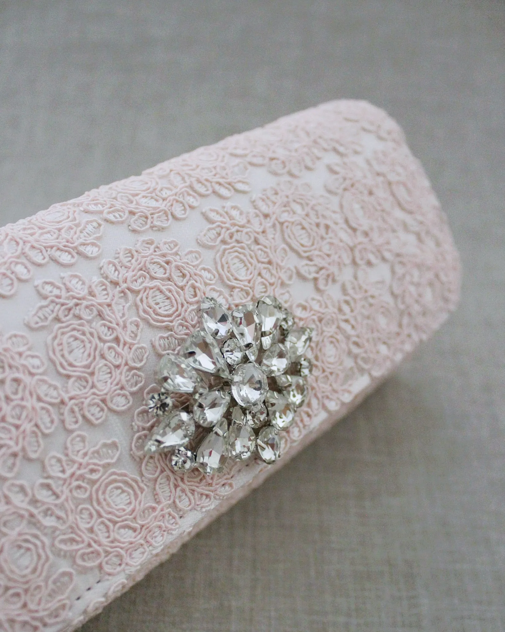 Crochet Evening Clutch with Cluster Teardrop Brooch